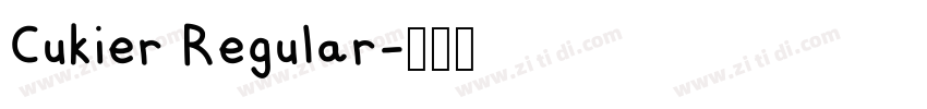 Cukier Regular字体转换